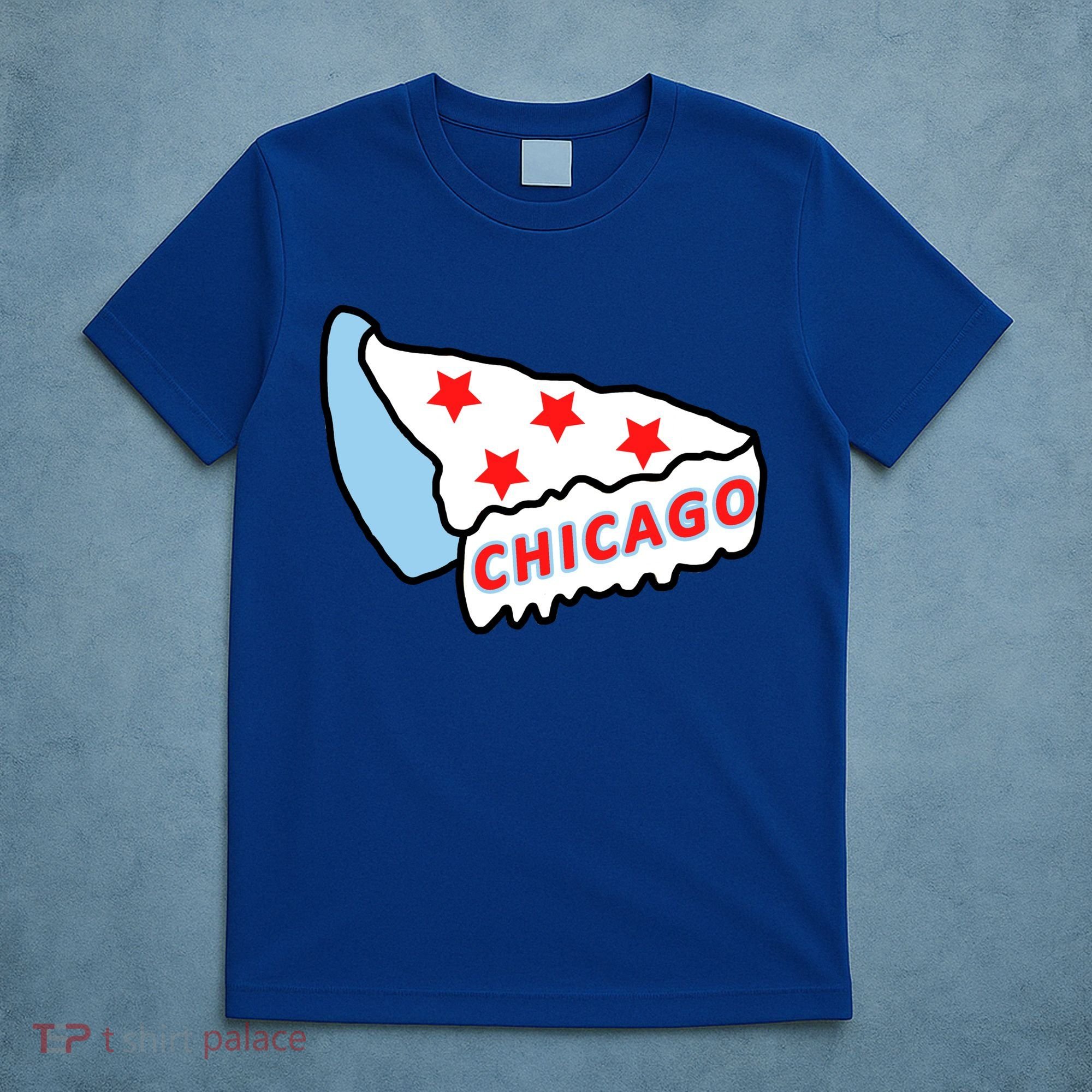 Deep Dish Chicago Pizza Flag T-Shirt
