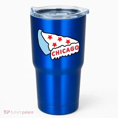 Deep Dish Chicago Pizza Flag Tumbler