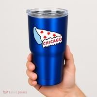 Deep Dish Chicago Pizza Flag Tumbler thumb 2