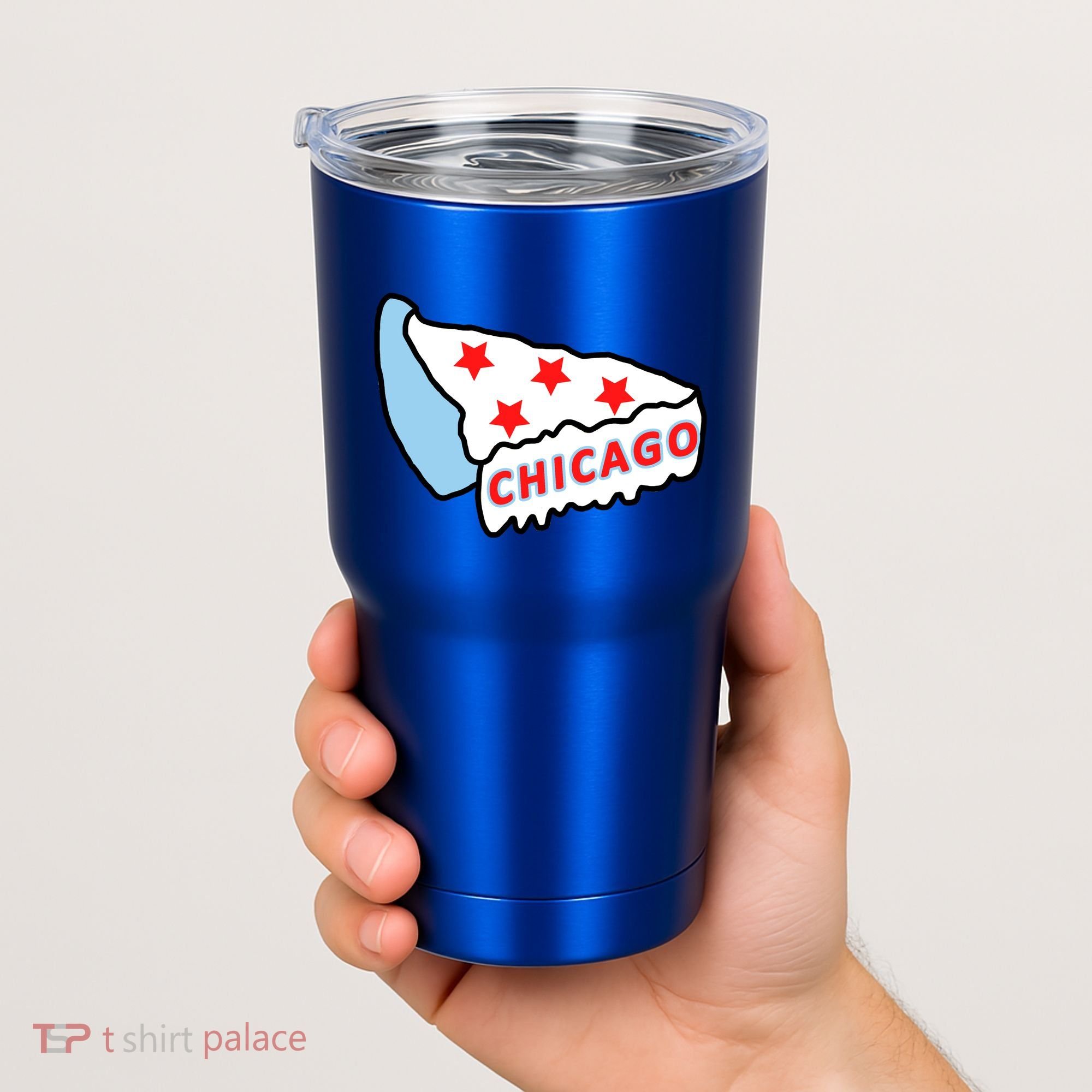 Deep Dish Chicago Pizza Flag Tumbler