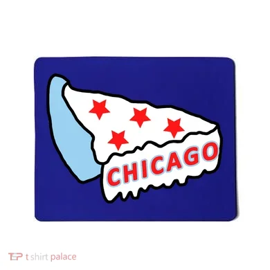 Deep Dish Chicago Pizza Flag Mousepad