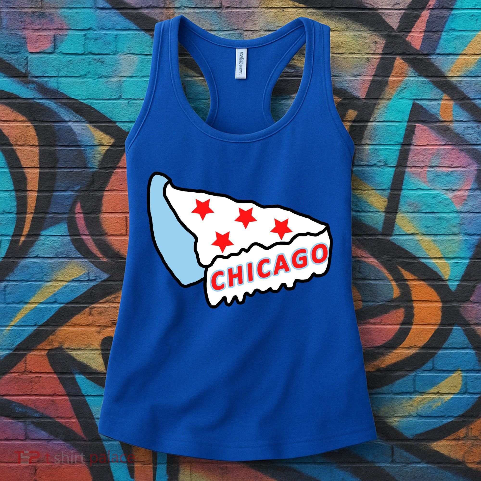 Deep Dish Chicago Pizza Flag Women's Tank Top