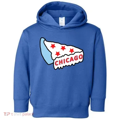 Deep Dish Chicago Pizza Flag Toddler Hoodie