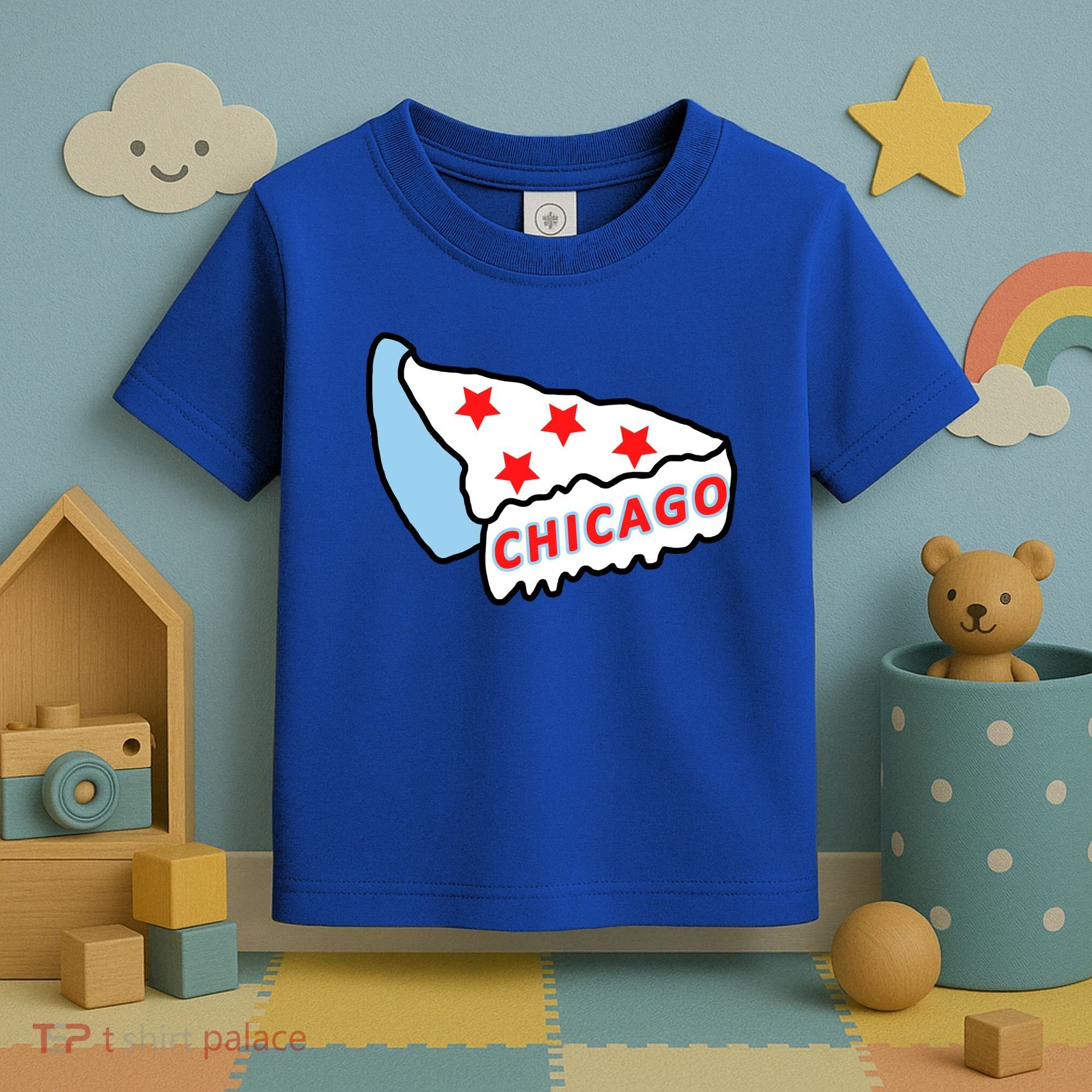 Deep Dish Chicago Pizza Flag Toddler T-Shirt