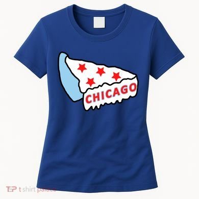 Deep Dish Chicago Pizza Flag Women's T-Shirt
