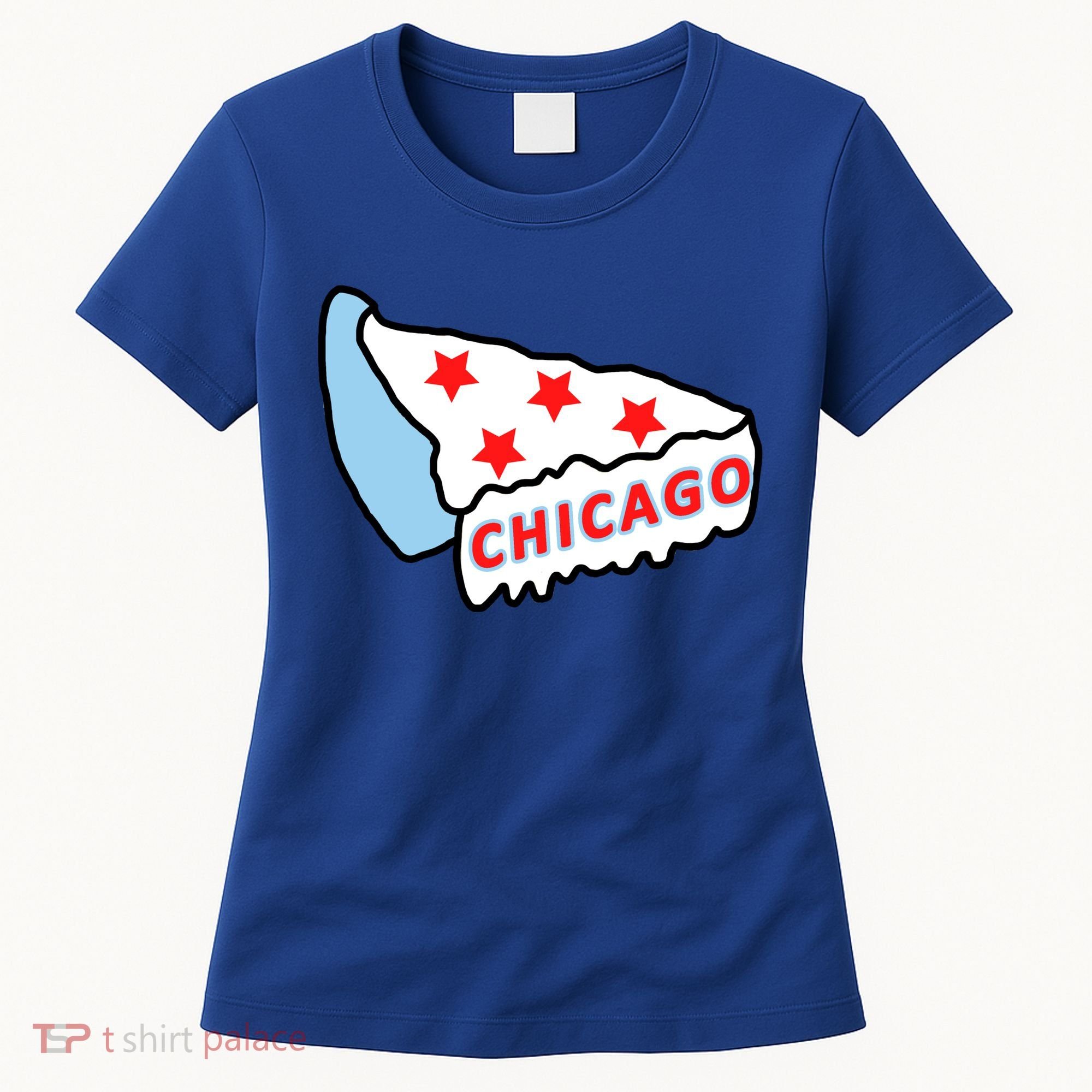 Deep Dish Chicago Pizza Flag Women's T-Shirt