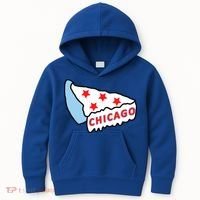 Deep Dish Chicago Pizza Flag Kids Hoodie thumb 0