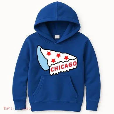 Deep Dish Chicago Pizza Flag Kids Hoodie
