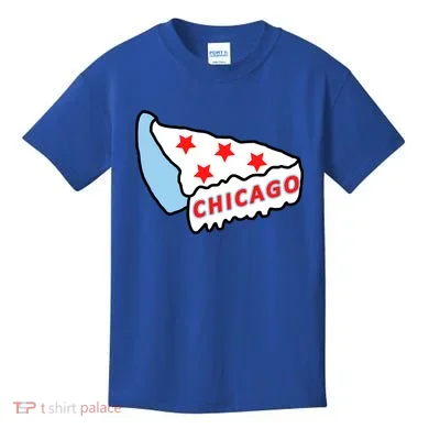Deep Dish Chicago Pizza Flag Kids T-Shirt