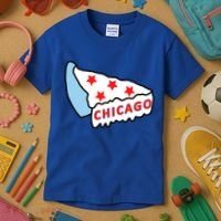 Deep Dish Chicago Pizza Flag Kids T-Shirt thumb 3