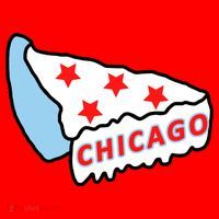Deep Dish Chicago Pizza Flag Santa Hat thumb 1