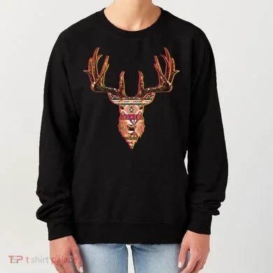 Deer Antlers Wilderness Pattern Women's Sweatshirt