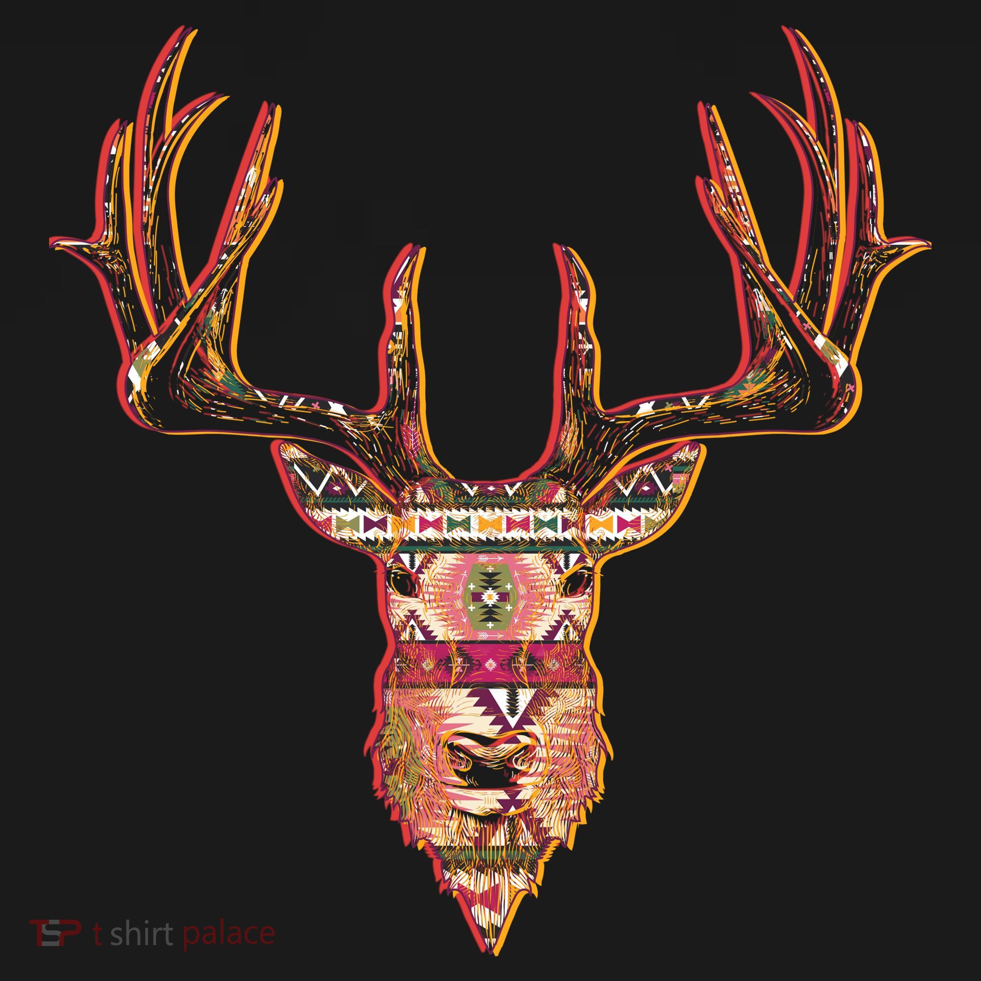 Deer Antlers Wilderness Pattern Polo