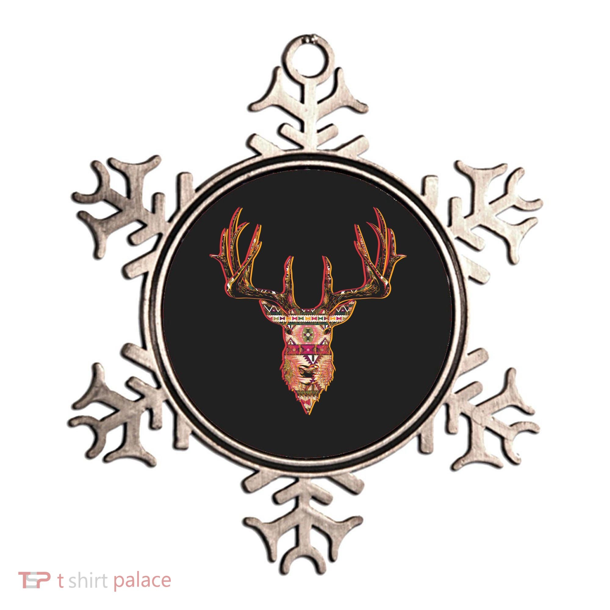 Deer Antlers Wilderness Pattern Ornament