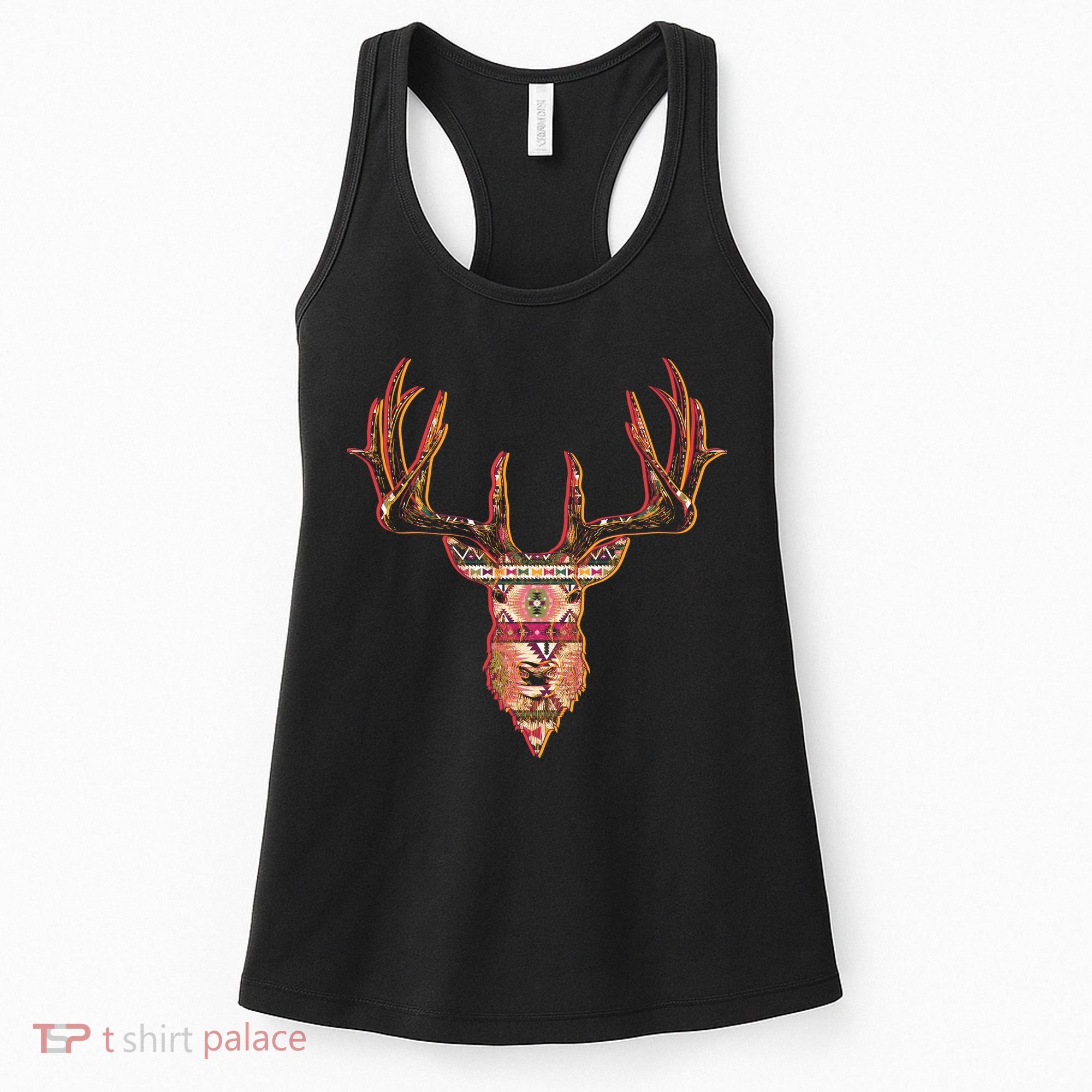 Deer Antlers Wilderness Pattern Women's Tank Top