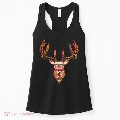 Deer Antlers Wilderness Pattern Women's Tank Top
