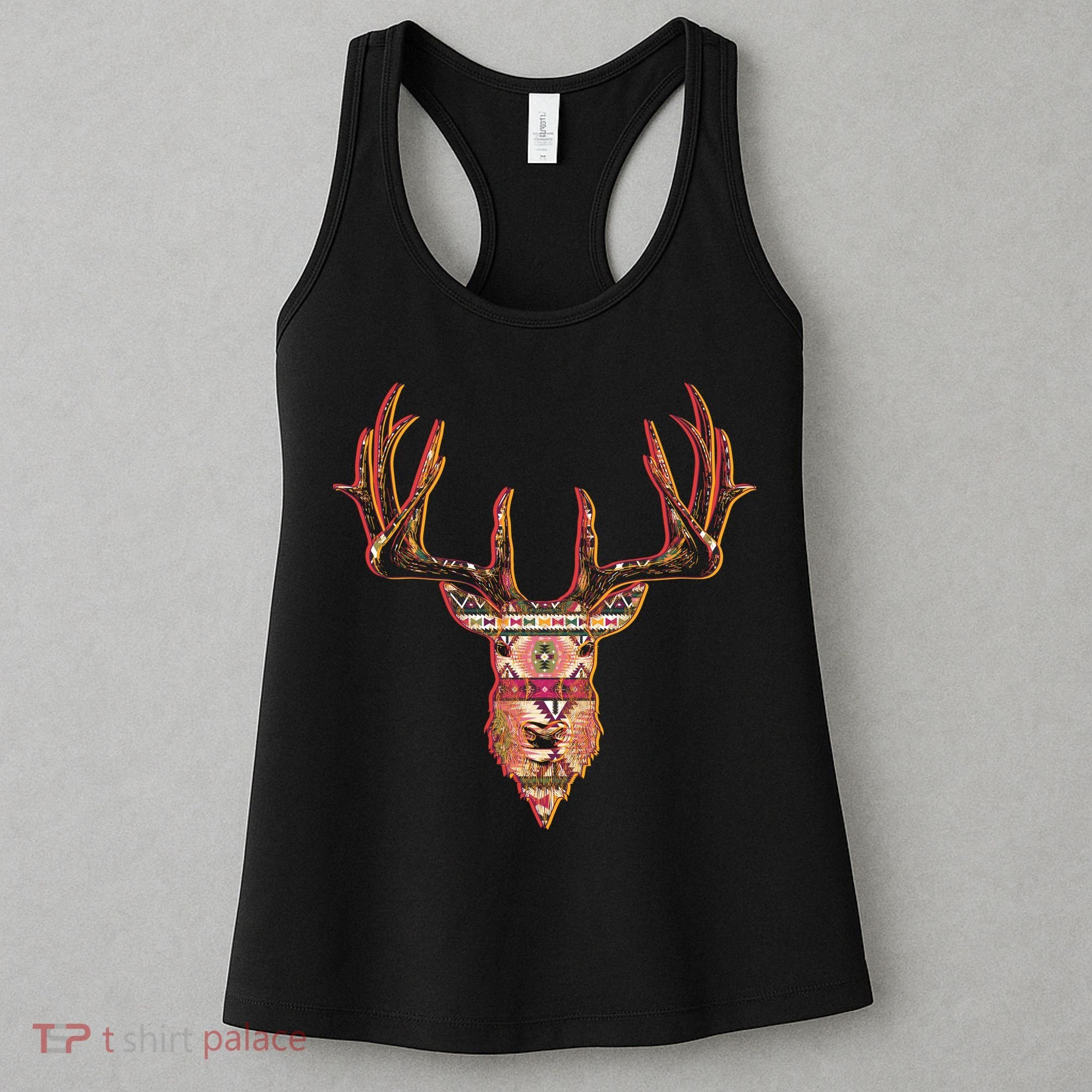 Deer Antlers Wilderness Pattern Women's Tank Top