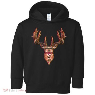 Deer Antlers Wilderness Pattern Toddler Hoodie