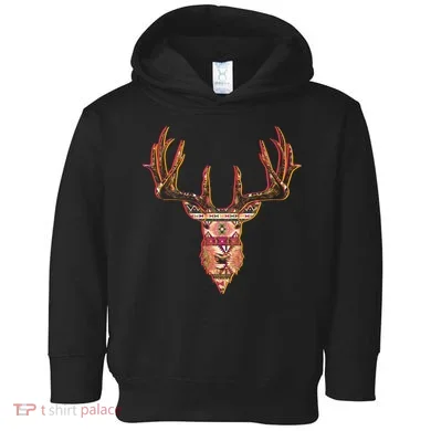 Deer Antlers Wilderness Pattern Toddler Hoodie