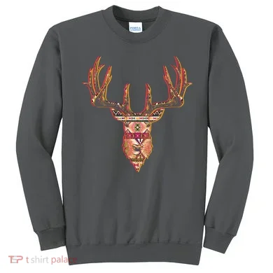 Deer Antlers Wilderness Pattern Sweatshirt
