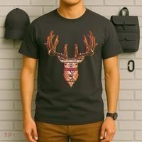 Deer Antlers Wilderness Pattern T-Shirt thumb 6