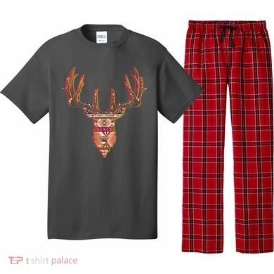 Deer Antlers Wilderness Pattern Pajama Set
