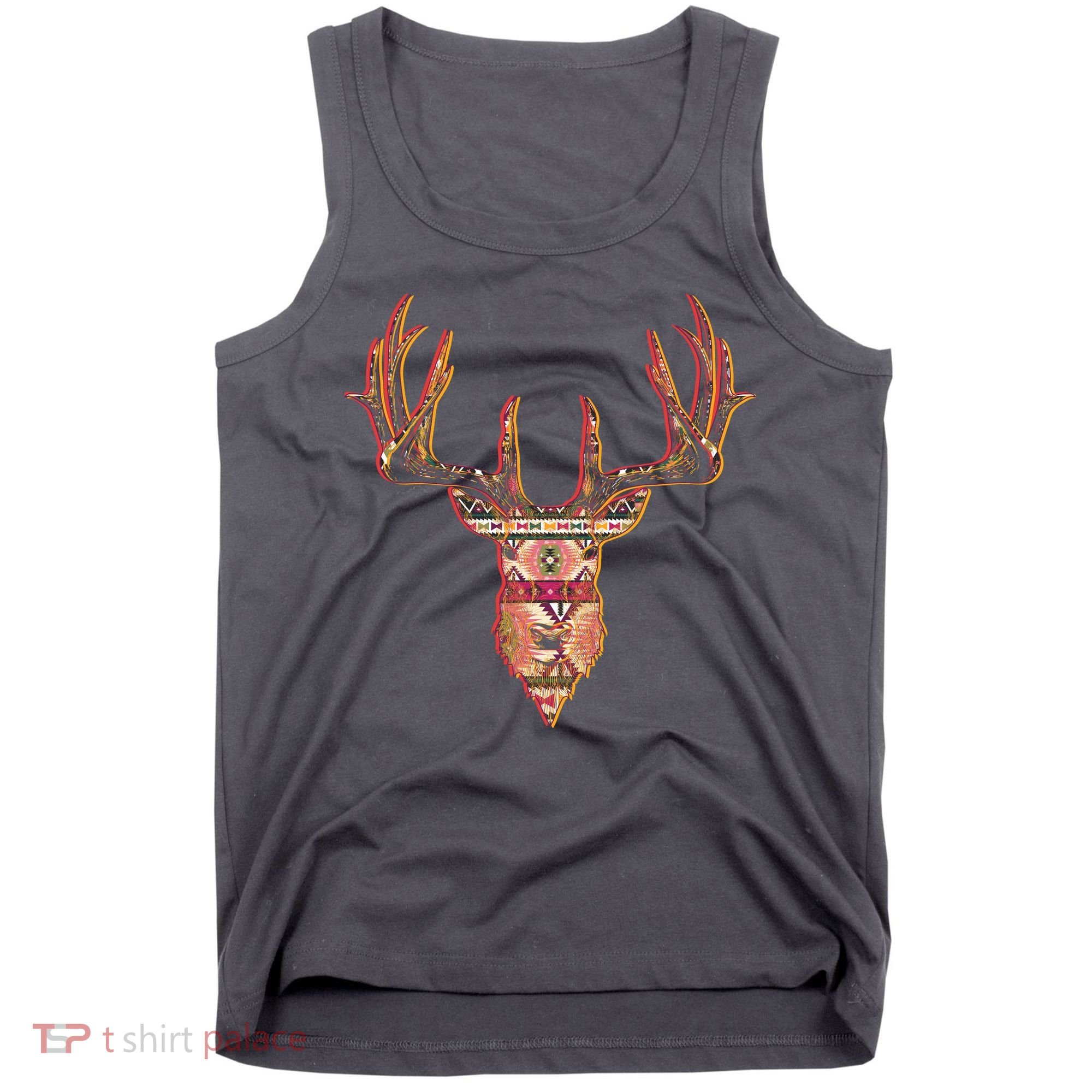 Deer Antlers Wilderness Pattern Tank Top