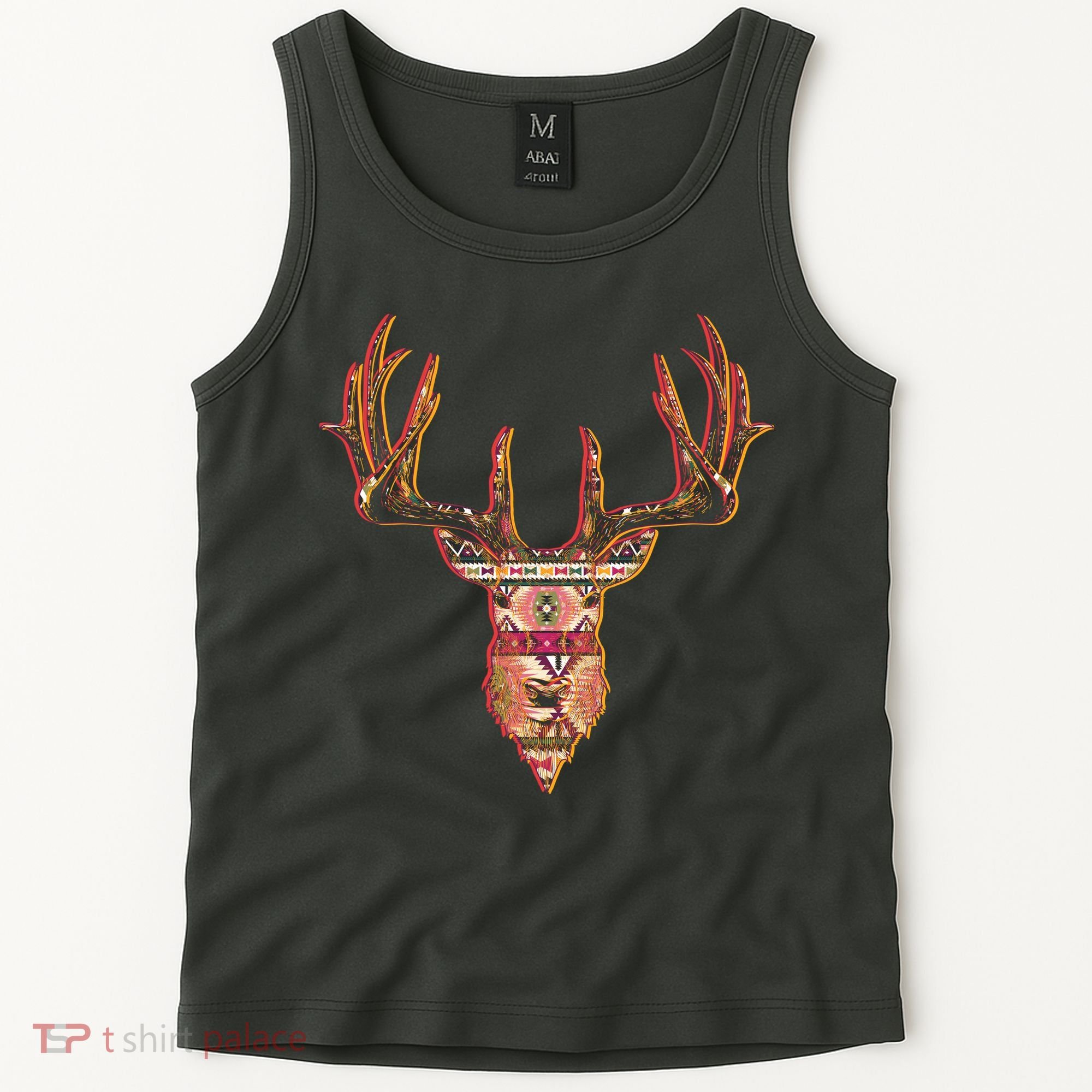 Deer Antlers Wilderness Pattern Tank Top