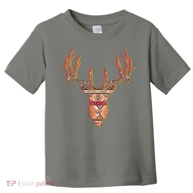 Deer Antlers Wilderness Pattern Toddler T-Shirt