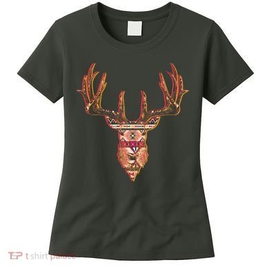Deer Antlers Wilderness Pattern Women's T-Shirt