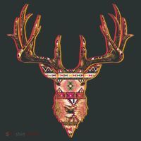 Deer Antlers Wilderness Pattern Kids Hoodie thumb 5