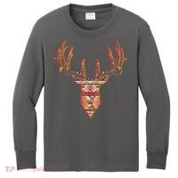 Deer Antlers Wilderness Pattern Kids Long Sleeve Shirt thumb 0