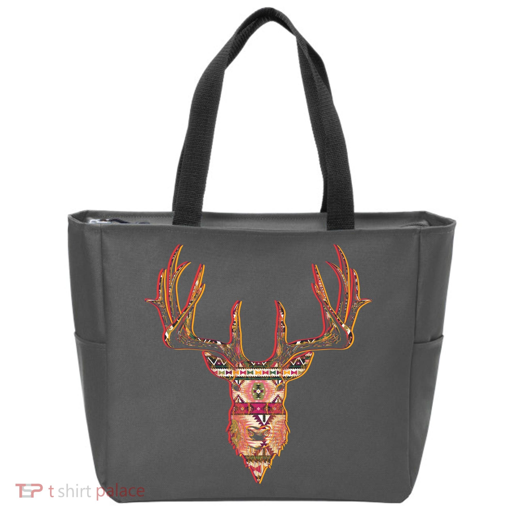 Deer Antlers Wilderness Pattern Tote Bag