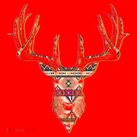 Deer Antlers Wilderness Pattern Santa Hat thumb 1