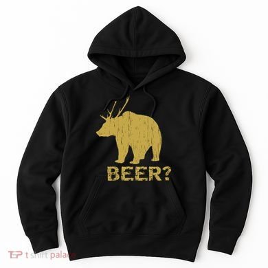 Deer Bear Beer Moose Elk Hunting Funny Hoodie
