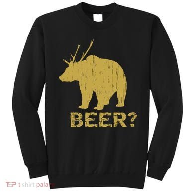 Deer Bear Beer Moose Elk Hunting Funny Sweatshirt