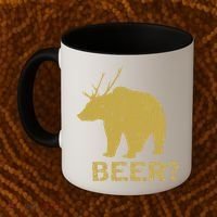 Deer Bear Beer Moose Elk Hunting Funny Coffee Mug thumb 2