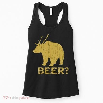 Deer Bear Beer Moose Elk Hunting Funny Women's Tank Top