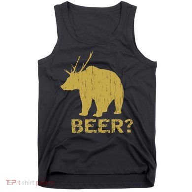 Deer Bear Beer Moose Elk Hunting Funny Tank Top