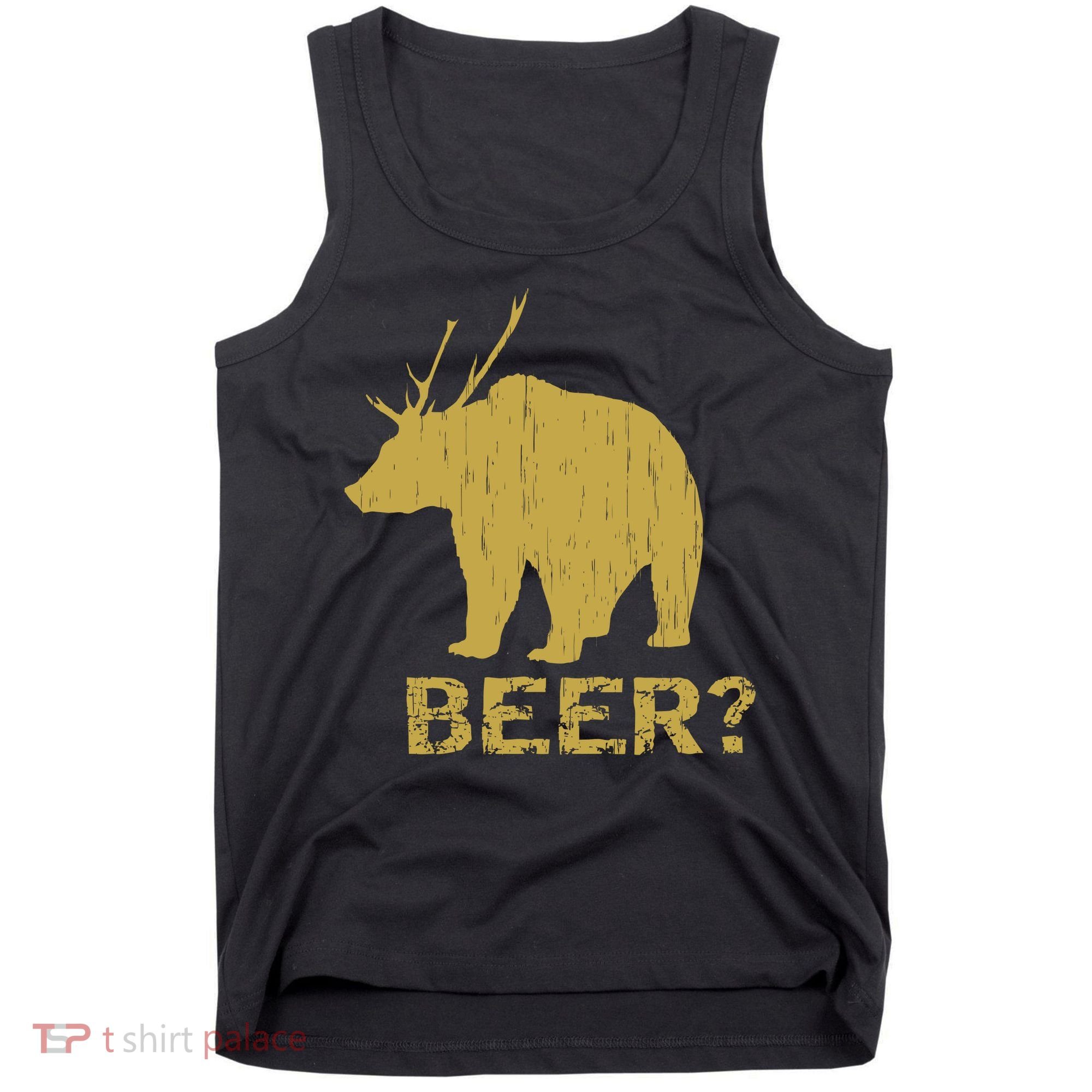 Deer Bear Beer Moose Elk Hunting Funny Tank Top