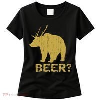 Deer Bear Beer Moose Elk Hunting Funny Women's T-Shirt thumb 0