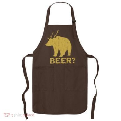 Deer Bear Beer Moose Elk Hunting Funny Apron
