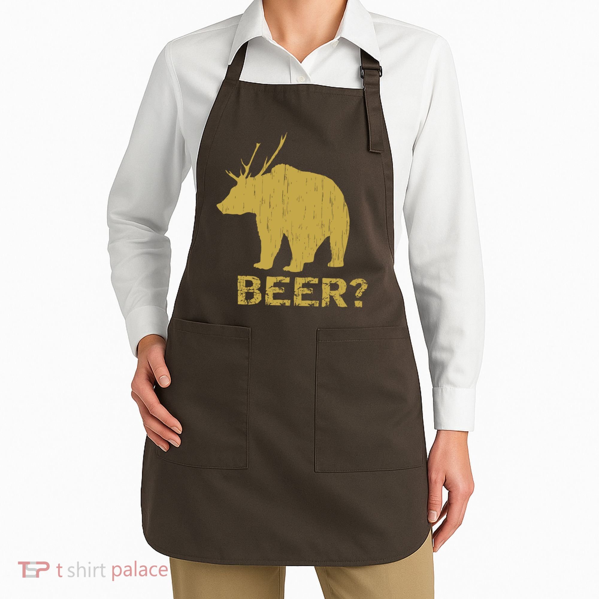 Deer Bear Beer Moose Elk Hunting Funny Apron