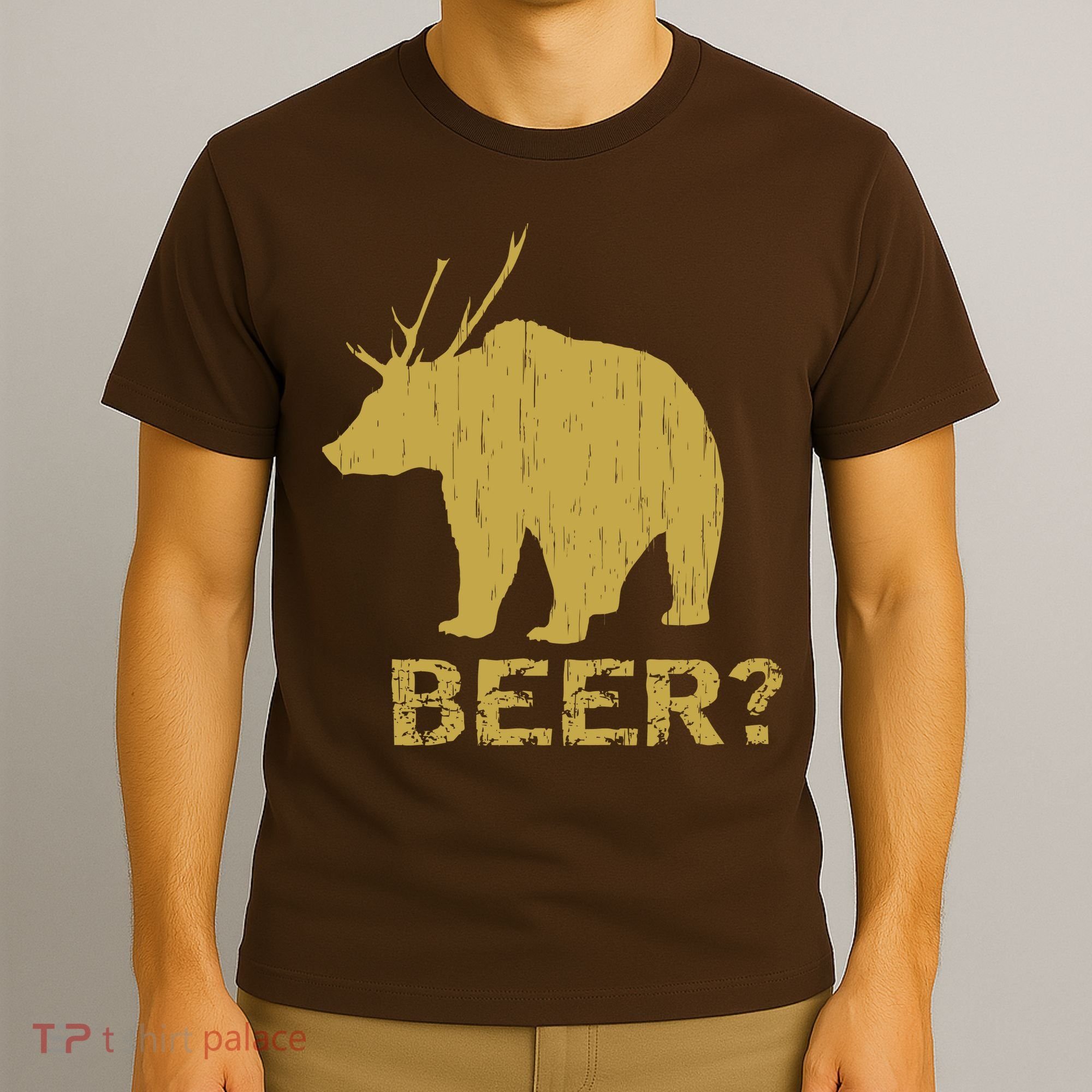 Deer Bear Beer Moose Elk Hunting Funny T-Shirt