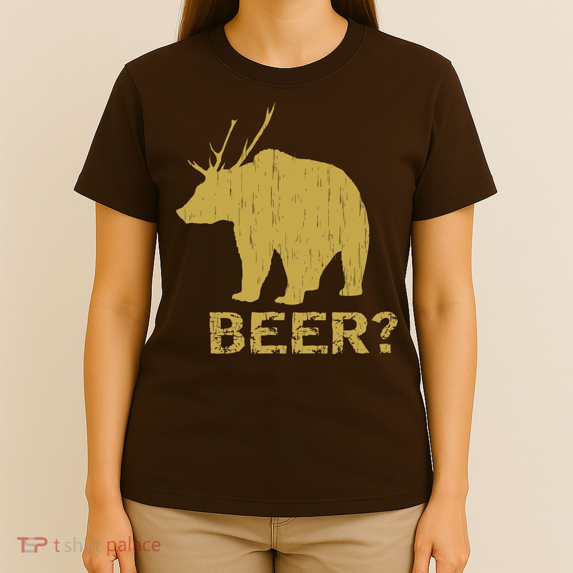 Deer Bear Beer Moose Elk Hunting Funny T-Shirt