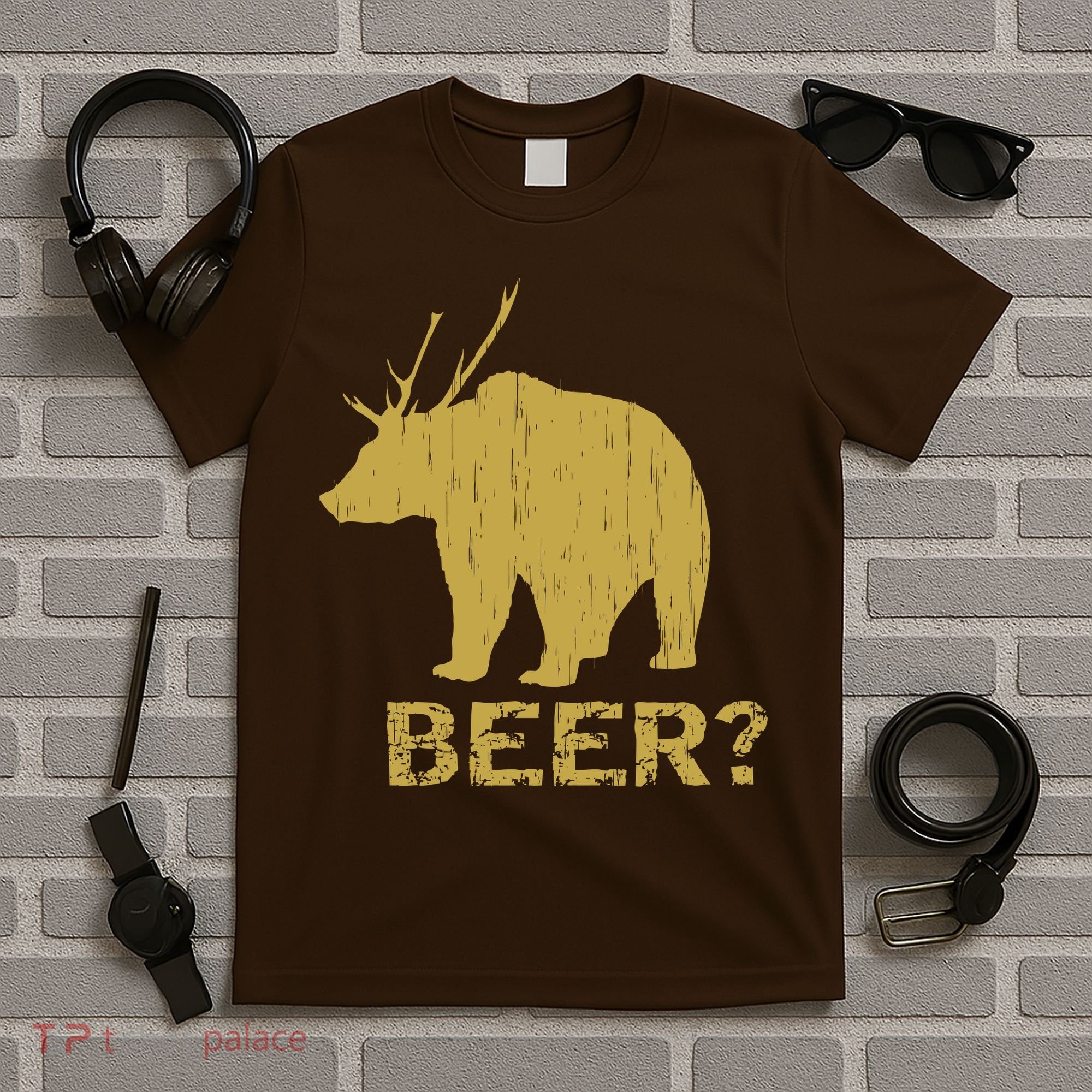 Deer Bear Beer Moose Elk Hunting Funny T-Shirt