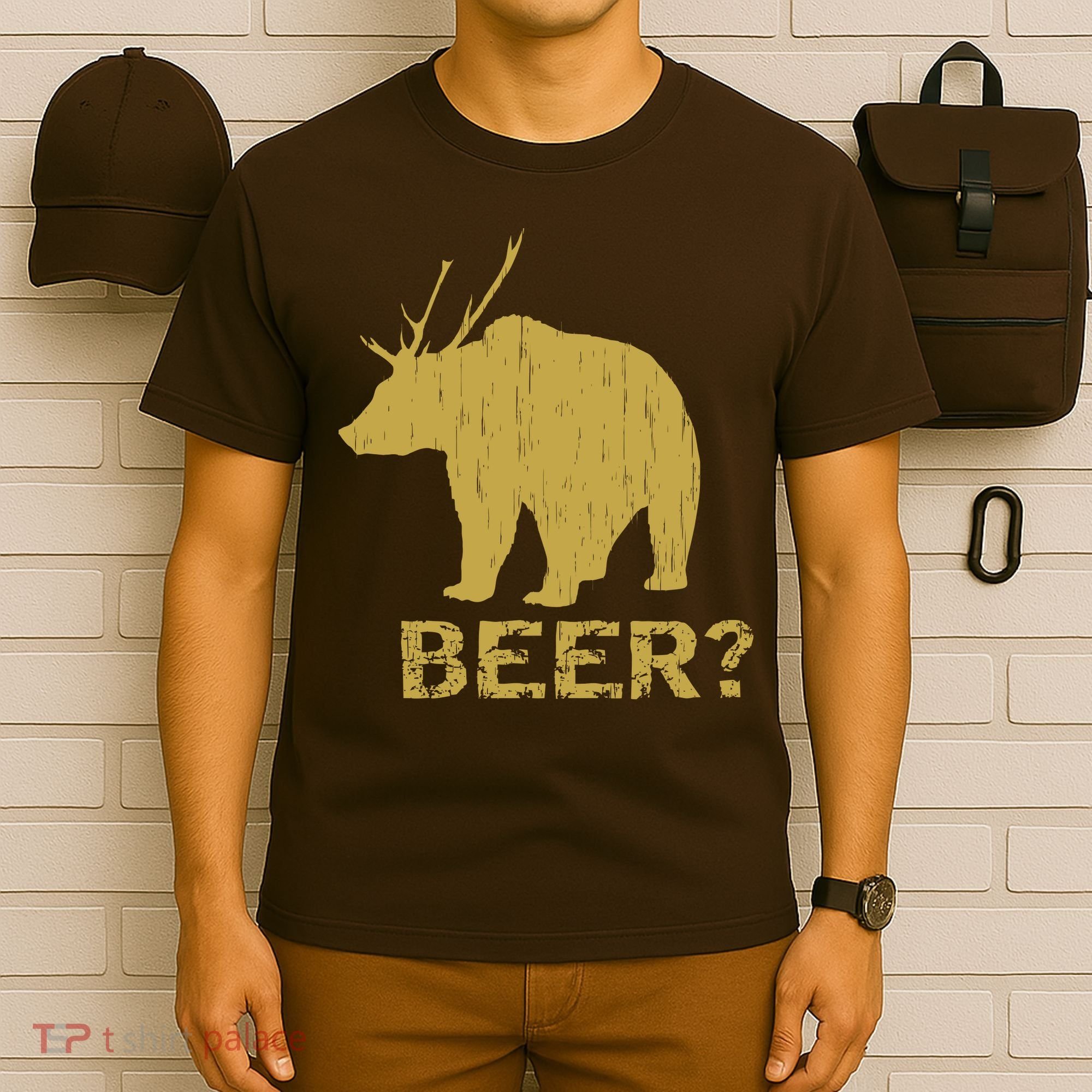 Deer Bear Beer Moose Elk Hunting Funny T-Shirt