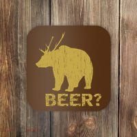 Deer Bear Beer Moose Elk Hunting Funny Coaster thumb 0