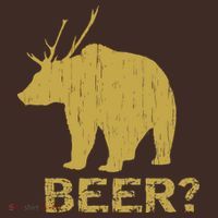 Deer Bear Beer Moose Elk Hunting Funny Coaster thumb 2