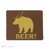 Deer Bear Beer Moose Elk Hunting Funny Mousepad thumb 0
